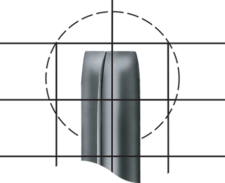 O chanfro concêntrico e liso combinado com extremidades quadradas e bem definidas se traduzem em uma instalação sem problemas.