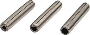 Escolha o Diâmetro e Carga Adequada: Comece analisando a força a que o pino será submetido. Em seguida, avalie o material do hospedeiro para determinar a função do Pino Espiral. Por último, o diâmetro do pino para transmitir essa força, assim a Carga ideal poderá sert determinada a partir das tabelas de resistência ao cisalhamento.
