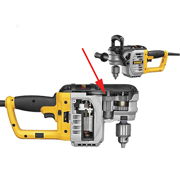 Posicionamento do conjunto de embreagem mecânica na unidade DEWALT